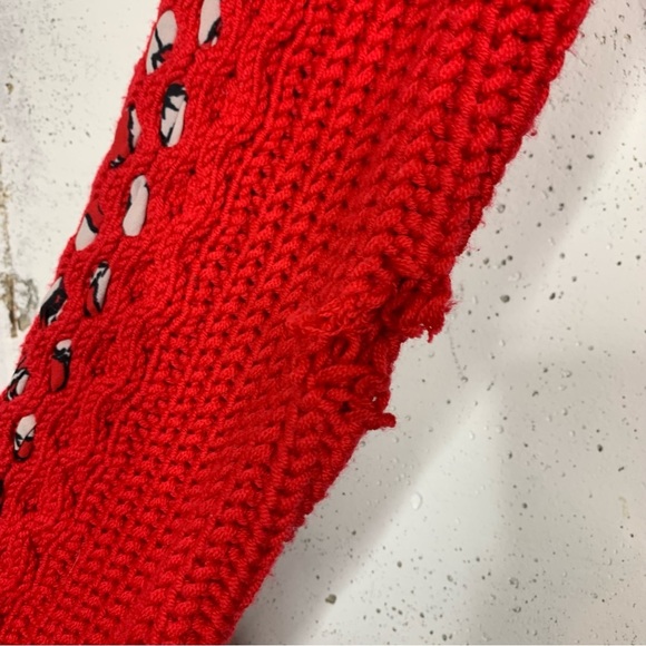 Jason WU Interlocked Wool Red Knit Pullover Sweater Size M - Picture 13 of 13